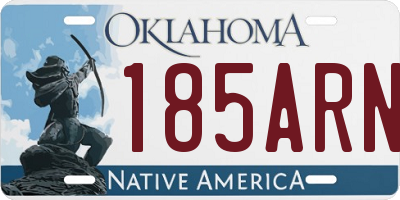OK license plate 185ARN