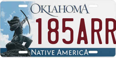 OK license plate 185ARR