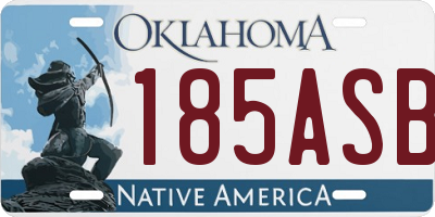 OK license plate 185ASB