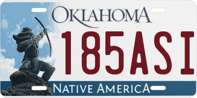 OK license plate 185ASI