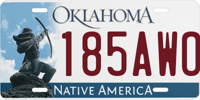 OK license plate 185AWO