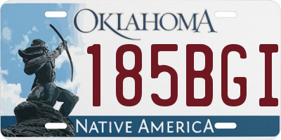 OK license plate 185BGI