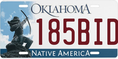 OK license plate 185BID