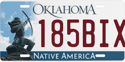 OK license plate 185BIX