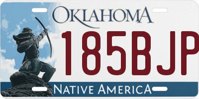 OK license plate 185BJP
