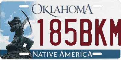 OK license plate 185BKM