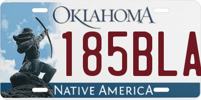 OK license plate 185BLA