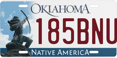 OK license plate 185BNU