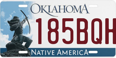 OK license plate 185BQH