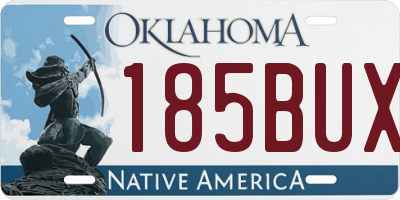 OK license plate 185BUX
