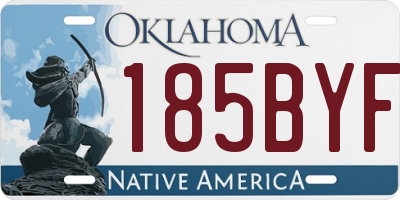 OK license plate 185BYF