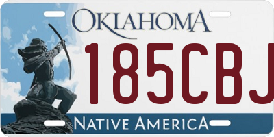 OK license plate 185CBJ