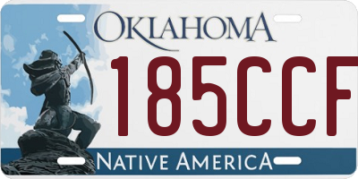 OK license plate 185CCF