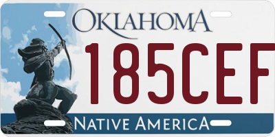 OK license plate 185CEF