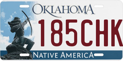 OK license plate 185CHK
