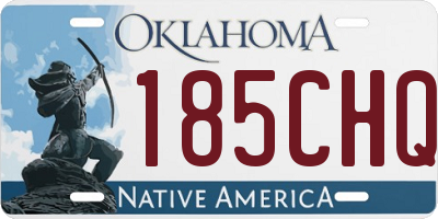 OK license plate 185CHQ