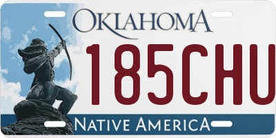 OK license plate 185CHU