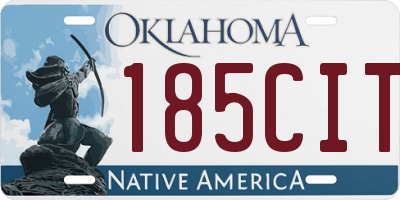 OK license plate 185CIT