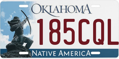 OK license plate 185CQL
