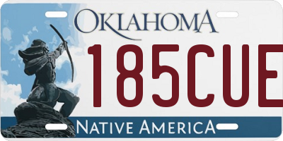 OK license plate 185CUE
