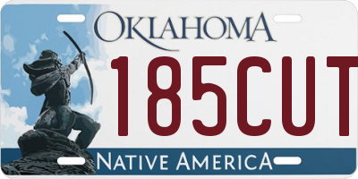 OK license plate 185CUT