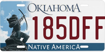 OK license plate 185DFF