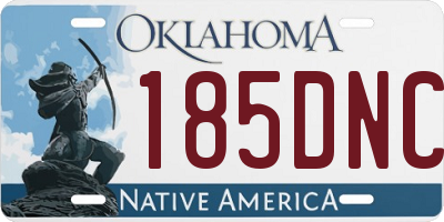OK license plate 185DNC