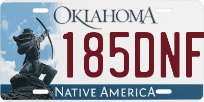 OK license plate 185DNF