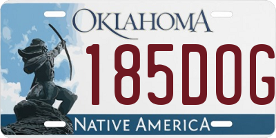 OK license plate 185DOG