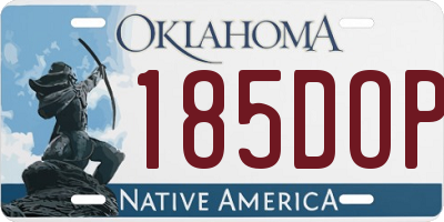 OK license plate 185DOP