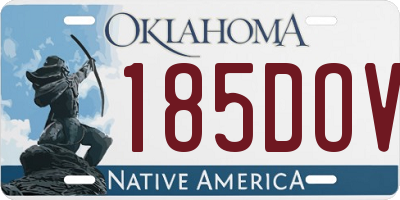 OK license plate 185DOV