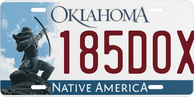 OK license plate 185DOX