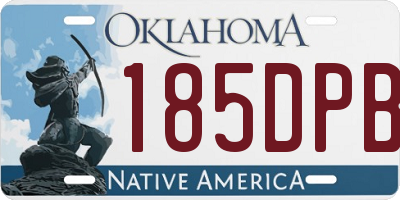 OK license plate 185DPB