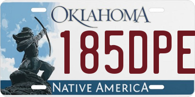 OK license plate 185DPE