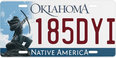 OK license plate 185DYI