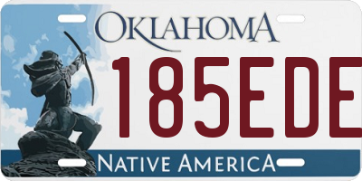 OK license plate 185EDE