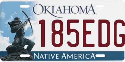 OK license plate 185EDG