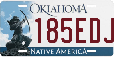 OK license plate 185EDJ