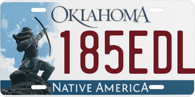 OK license plate 185EDL