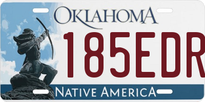 OK license plate 185EDR