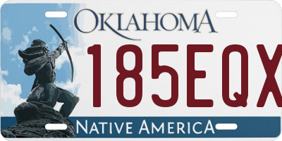 OK license plate 185EQX