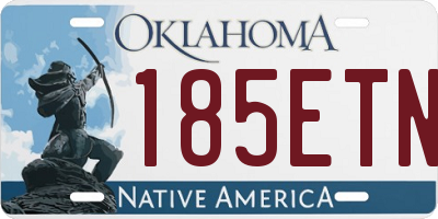OK license plate 185ETN