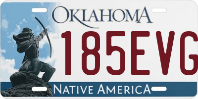 OK license plate 185EVG