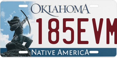 OK license plate 185EVM