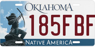 OK license plate 185FBF