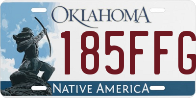 OK license plate 185FFG