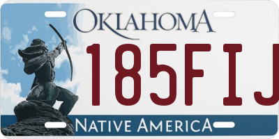 OK license plate 185FIJ