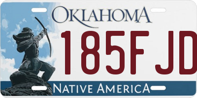 OK license plate 185FJD