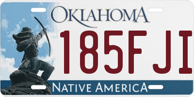 OK license plate 185FJI