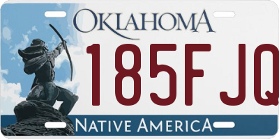 OK license plate 185FJQ